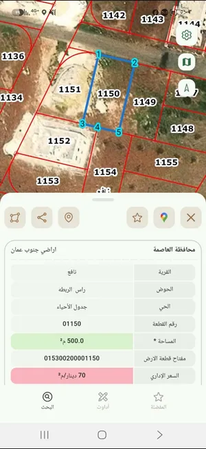 ارض للبيع في قرية نافع