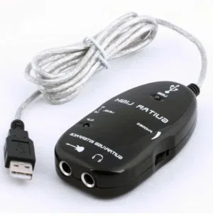 Guitar to USB Interface Link Cable Audio Adapter for PC/MAC Recording