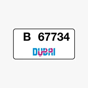 Dubai plates B 67734