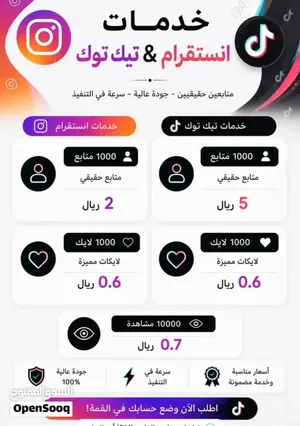 متابعين تيك توك وانستا