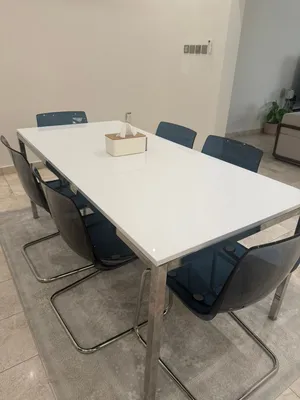 طاولة طعام مع 6 كراسي dining table with 6 chairs