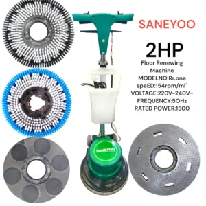Floor Renewing Brush Machine SANEYOO Brand With 100% COPPER 1500W 2hp Motor