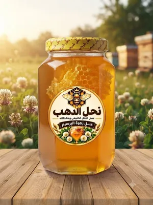 عسل نحل زهرة البرسيم الاصلي
