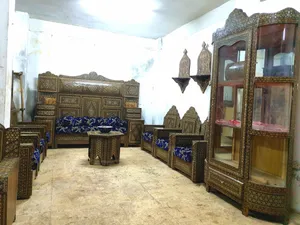 #عرض_خاص لفترة محدودة #بسعر1200$ لعشاق التميز والفخامة طقم كنبايات دمشقي موزاييك وصدف شغل يدوي
