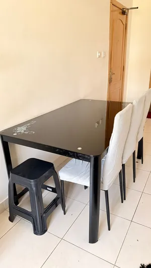 6 seater dining table with 3 chairs