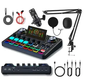 F668 Digital Folding Sound Card for Live كرت صوت / مشغل صوت