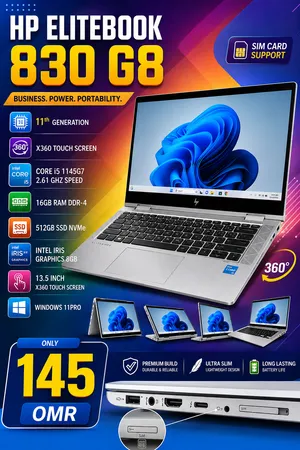 11th GEN X360 TOUCH CORE i5 16GB RAM 512G SSD NVMe 13.5 INCH SCREEN HP ELITEBOOK 830 G8 HP ELITEBOOK