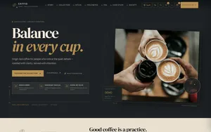 Caffio Coffee تطبيق ويب للقهوة المختصة ثنائي اللغة + Source Code