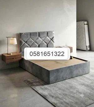 bed wood king size with mattress for sale