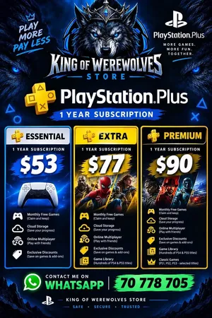 PlayStation Plus 12 months Subscriptions