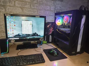 سيت جيمنج كامل RGB للبيع - الكرت مع كرتونته الصورة على الطبيعة، كل شي شغال100٪