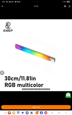 1pc-7-color RGB Gradient Atmosphere RV Indoor Lighting Wall Lamp