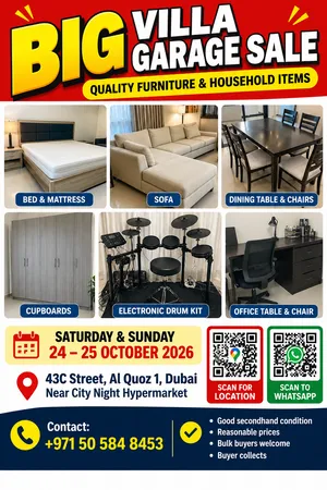 BIG VILLA GARAGE SALE - HUGE FURNITURE CLEARANCE – EVERYTHING MUST GO!