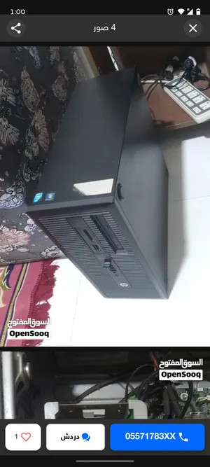 HP EliteDesk 800 G1 Tower (Core i5 / كيسة أوريجينال 8 بحالة ممتازةGB RAM(