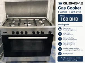 GLEM Gas Cooker for Sale – Excellent Condition – 160 BHD