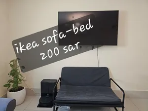 ikea HAMMARN Sofa-bed, Knisa dark grey/black