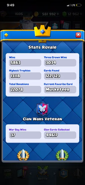 2017 Clash royal account