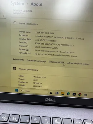 dell latitude 7310 core i7 10th 32 GB Ram 512 SSD with 6 months warranty like new