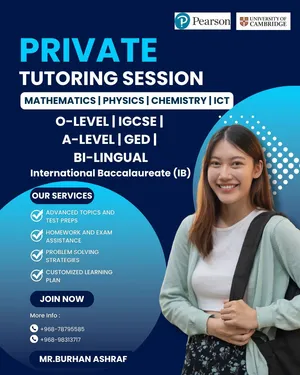 Qualified Secondary School Teacher IGCSE, O Level, A Level,GED,IB Mathematics, Physics & Chemistry,