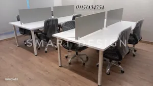 ورك استيشن/خليه عميل /مكاتب موظفين خشب mdfاسبانى/جميع المقاسات /اثاث فرش الشركات والمكاتب بالكامل