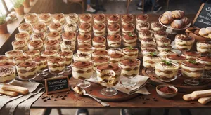 كاسات تيراميسو فاخرة — طيبة، خفيفة ومصنوعة بدقّة   Premium Tiramisu Cups — Delicious,