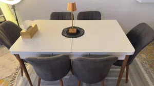 ميز طعام يكبر ويصغر مع كراسي