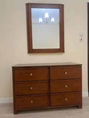 WOODEN DRAWER WITH WALL MIRROR FOR SALE