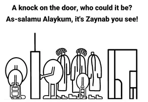 Let's make room - PDF children coloring story book about Adab in Gatherings