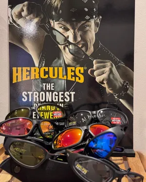 Motorcycle scratch resistant Sunglasses ( z87 standards, foam padded, photochromic , military stand.