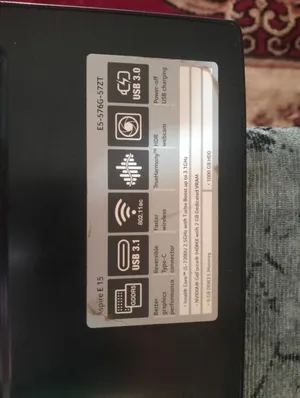 Acer Aspire E 15  (الموديل الدقيق: E5-576G-57ZT لاب توب مستعمل