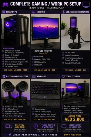 Gaming / Work PC Setup – Complete Setup – Ready to Use
