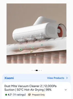 Xiaomi dust Mite Vacuum UV + Steamer Cleaner high pressure - 1.8lt water tank