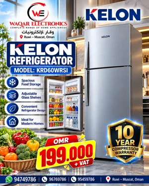 Title: Kelon Double Door Refrigerator KRD60WRSI – 10 Year Compressor Warranty