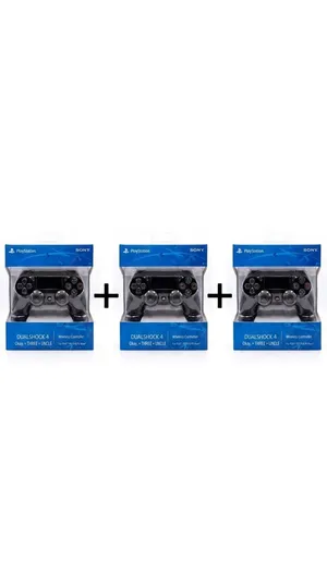 Ps4 controllers Two Sony DualShock 4 Wireless Controllers for PS4 - Black (Brand boxed)
