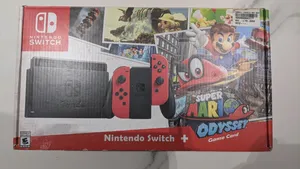 Nintendo Switch V1 Mario Odyssey Edition – Full Accessory Pack & Box (NO TABLET)