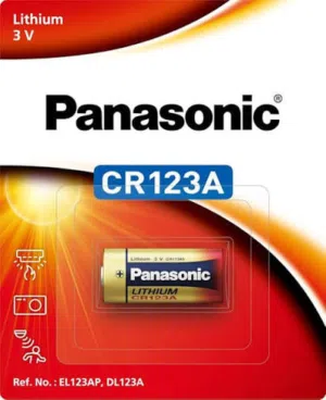 بطاريات ليثيوم CR123 3V بناسونك Panasonic Photo Lithium CR-123 3v battery