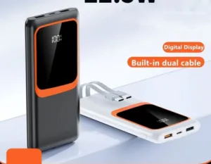شاحن سريع محمول Power Bank بور بانك عالي الجودة سعه 20000 mAh مع شاشه عرض ليد بوربانك باور بنك