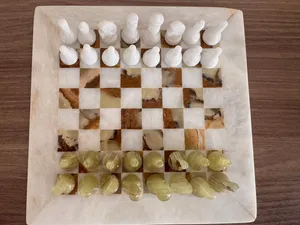 Beautiful pure marble handmade chess set