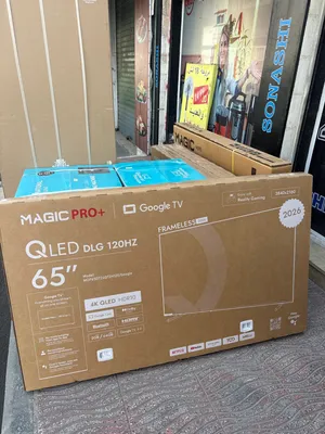 شاشة ماجيك 65 انش QLED 4ksmart جوجل TV مع قاعده جداريه تتوفر لدينا خدمة التوصيل