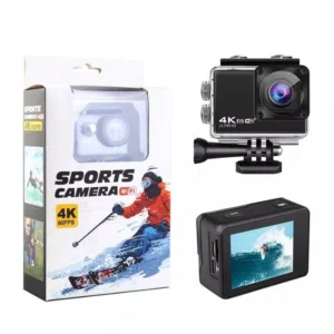 Wi-Fi action camera 24 MP wide angle lens with dual screen.