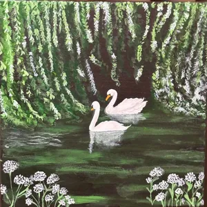 Original art work for sale 40x40 size canvas Handmade Acrylic paint Sealed with fixative paint