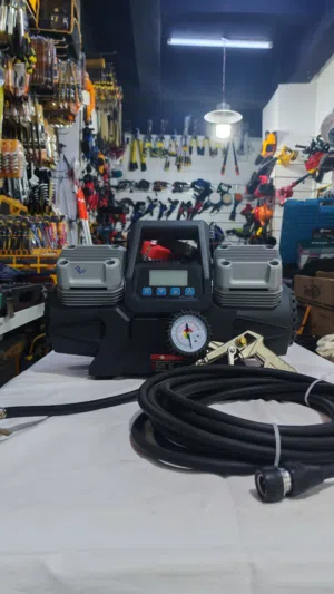كمبريسر تعبئة تاير اطارات اربعة سلندر بستن يعبي تواير تعبأة التاير الكتروني كبير 12V Tire Inflator