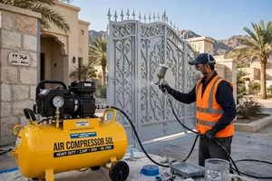> صباغ أبواب حديد مسقط - دهان أبواب الفلل بالرش ...Professional Gates Spray Painting Service in Mus