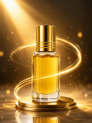Brand: Ehsas Product: Premium Perfume Oil Color: Golden Packaging: Elegant Glass Bottle w