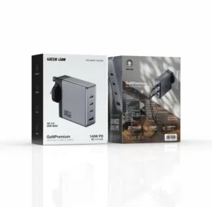 شاحن جداري من جرين ليون بقوة 140W PD متعدد المنافذ ، 3 منافذ USB-C و منفذ USB-A