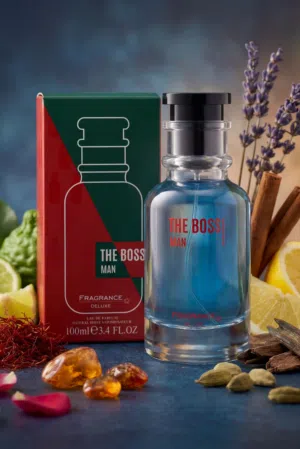 العلبة الوحيدة من العطر المسائي الأنيق للرجال THE BOSS من ماركة Fragrance Deluxe المتميزة حجم 100 مل