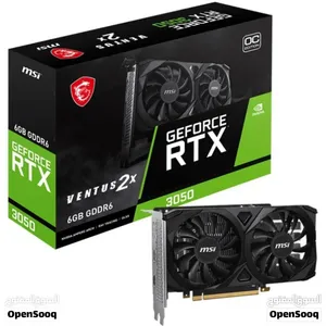 كرت شاشه جيمنج نفيديا جيفورس MSI NVIDIA GEFORCE RTX 3050 6GB GDDR6 OC 1080P FULL HD 2X FANS GAMING