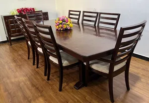 Dining table for 8 people and side  cabinet
