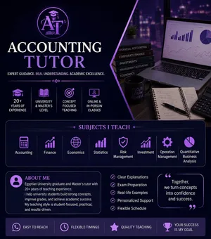 Accounting and Finance Tutor