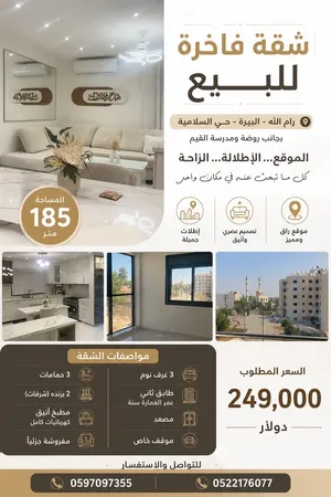 شقة جاهزة للسكن، تجمع بين المساحة والموقع والإطلالة والراح